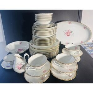 Orquidea by Royal Brazilian China_ Complete set for 6 + Platter_ Rare Find!